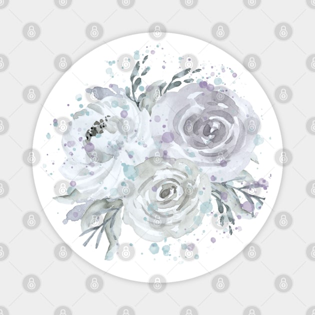 White roses Magnet by CatyArte